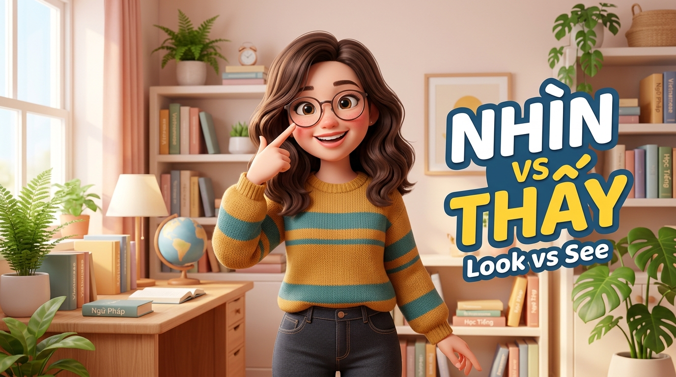 "Nhìn" vs. "Thấy" in Vietnamese: What's the Difference? (Look vs. See)